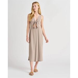 NWT Splendid Jewel Reversible Cut Out Midi Dress M Fawn